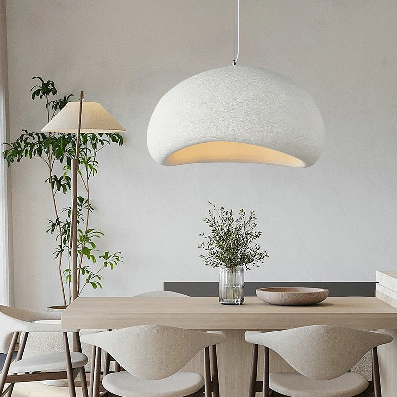 Lampa sufitowa Wabi Sabi z włókna szklanego, styl nordycki