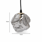 Lampa wisząca LED z teksturą kostki lodu