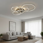 Lampa Sufitowa LED Czarna do Salonu