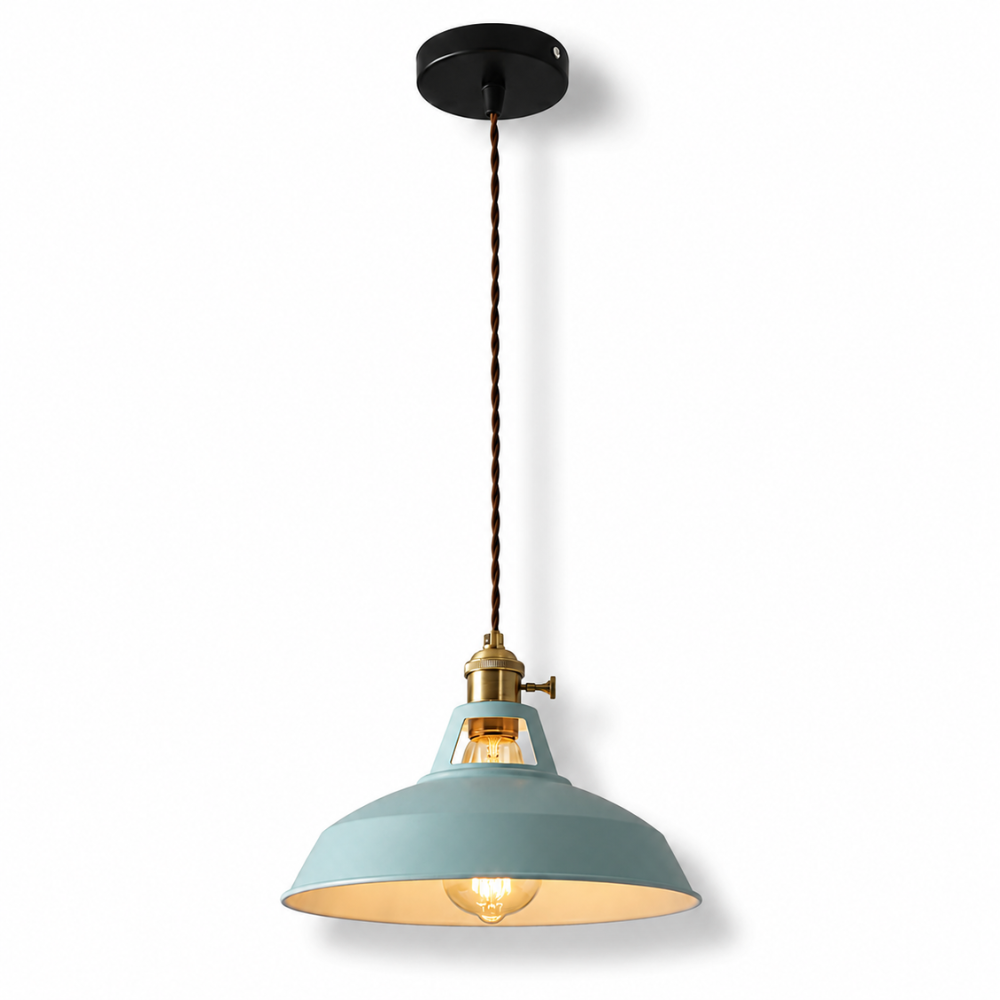 Minimalistyczna lampa wisząca w stylu industrialnym z matowym wykończeniem