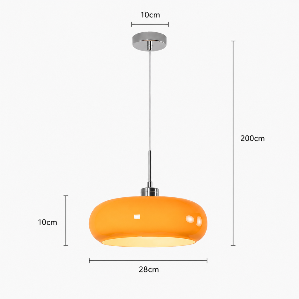 Retro lampa sufitowa w kształcie jajka