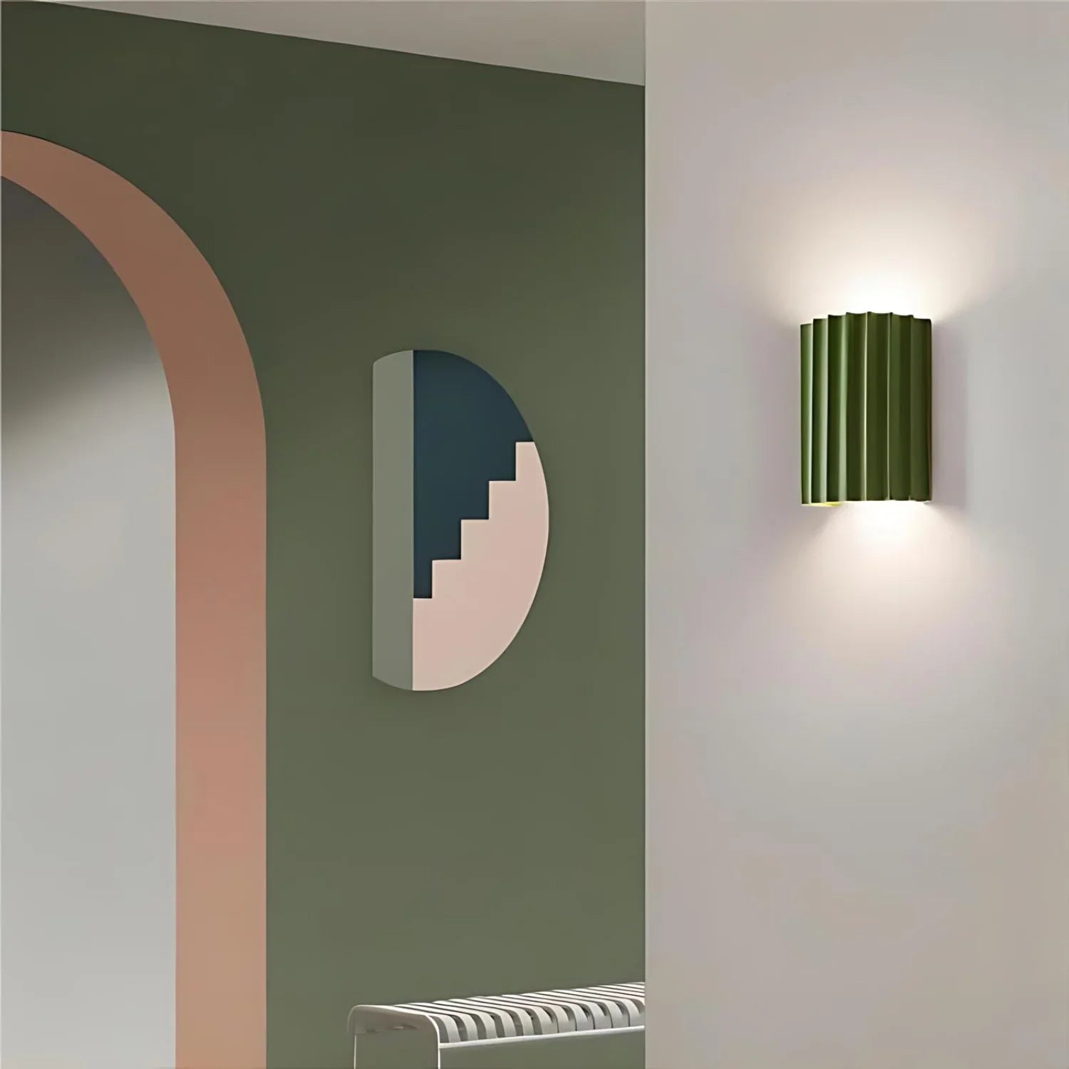Nowoczesna lampa ścienna Clarity z żywicy, styl nordycki