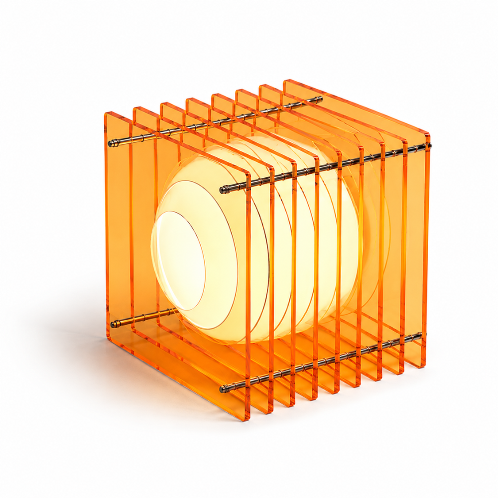 Lampa nastrojowa MoonCube z warstwowego akrylu
