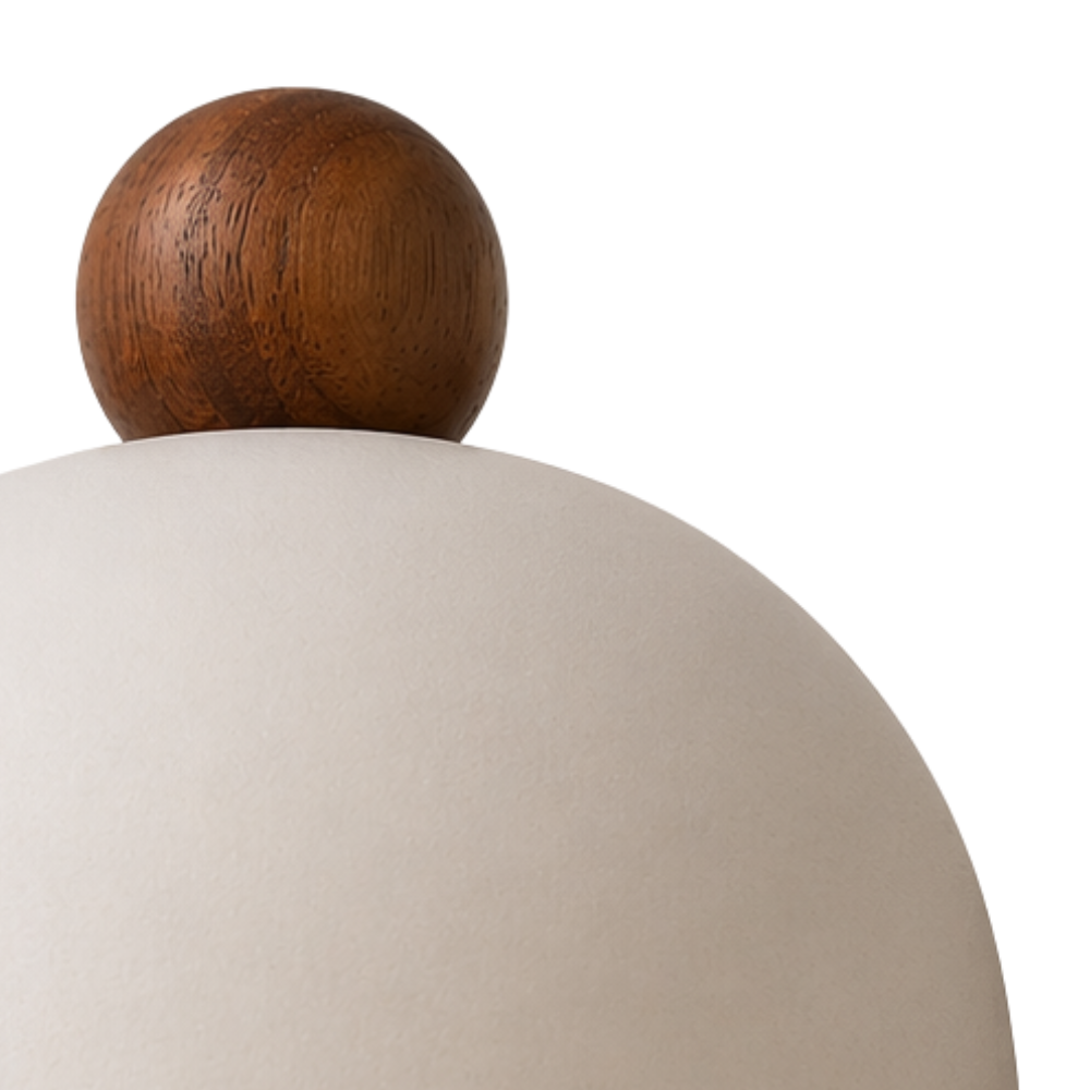 Kinkiet drewniany Nordic Dome – minimalistyczne oświetlenie nastrojowe
