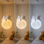 Fantazyjna przytulna lampa wisząca z podświetleniem
