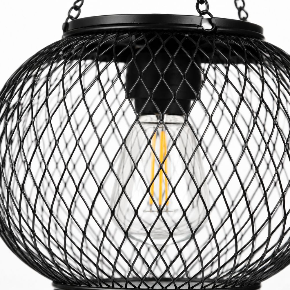 Wisząca zewnętrzna latarnia solarna LED