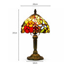 Kolorowa lampa stołowa z witrażowego szkła