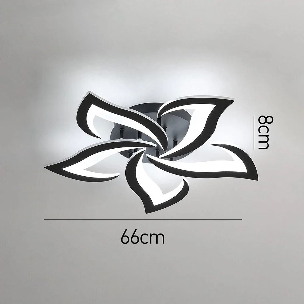 Nowoczesna kwiatowa ściemnialna lampa sufitowa LED