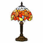 Kolorowa lampa stołowa z witrażowego szkła