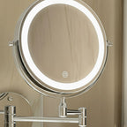 Lustro kosmetyczne z 3 kolorowymi lampami ściennymi LED
