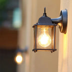 Retro wodoodporna zewnętrzna lampa ścienna