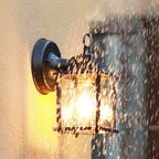 Retro wodoodporna zewnętrzna lampa ścienna