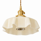 Szklana lampa wisząca w kształcie kwiatu z oprawką E27