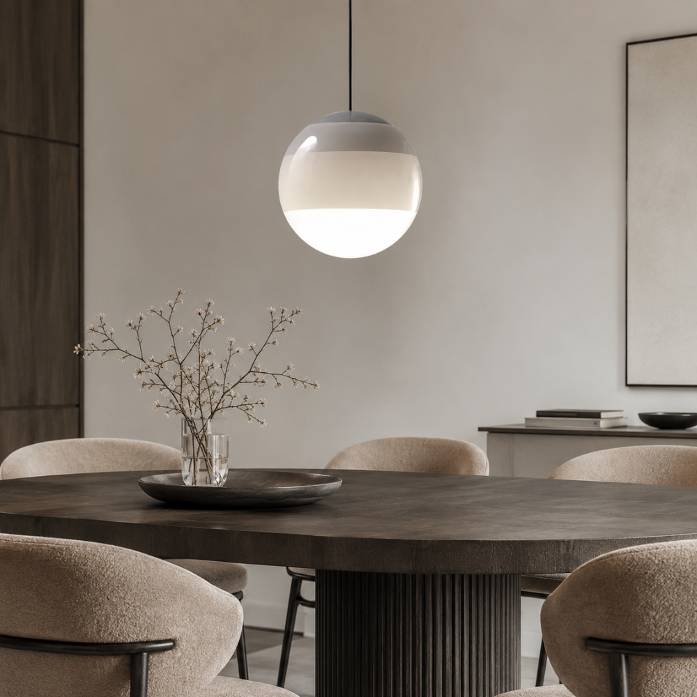 Gradientowa szklana lampa wisząca kula