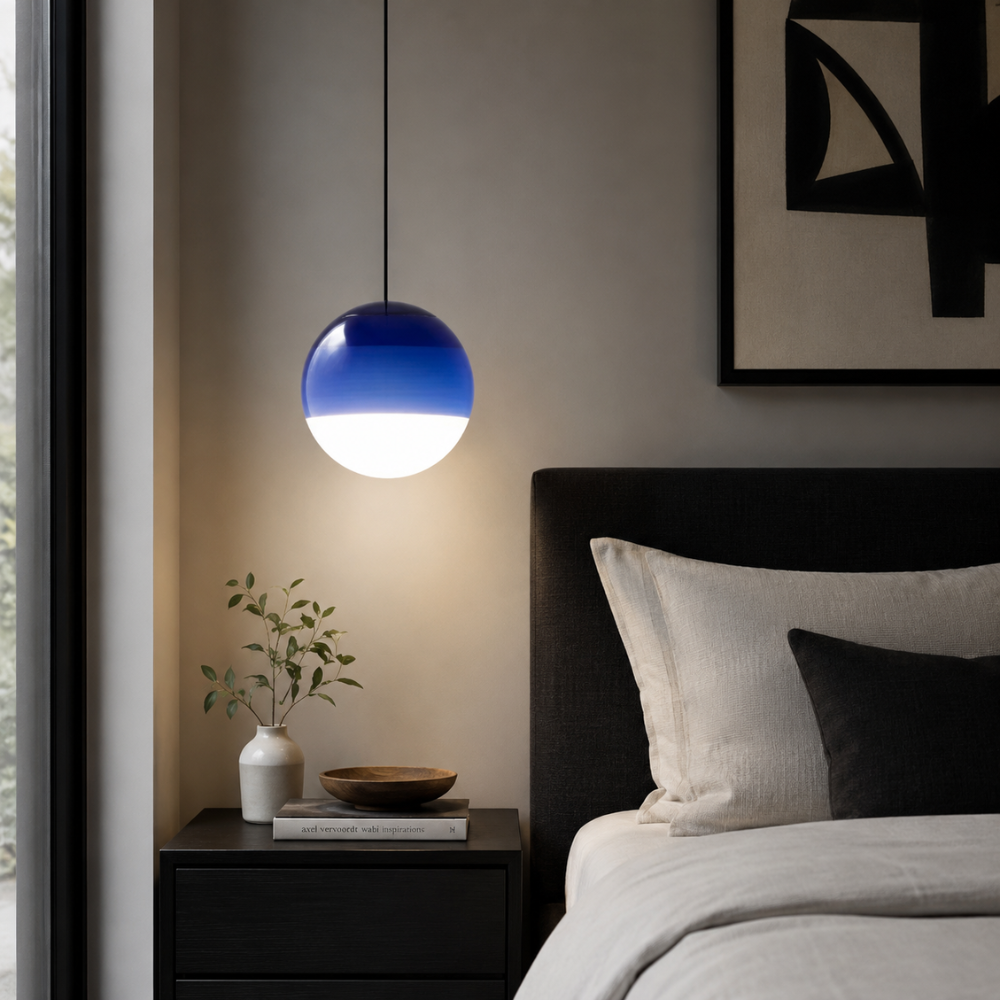 Gradientowa szklana lampa wisząca kula