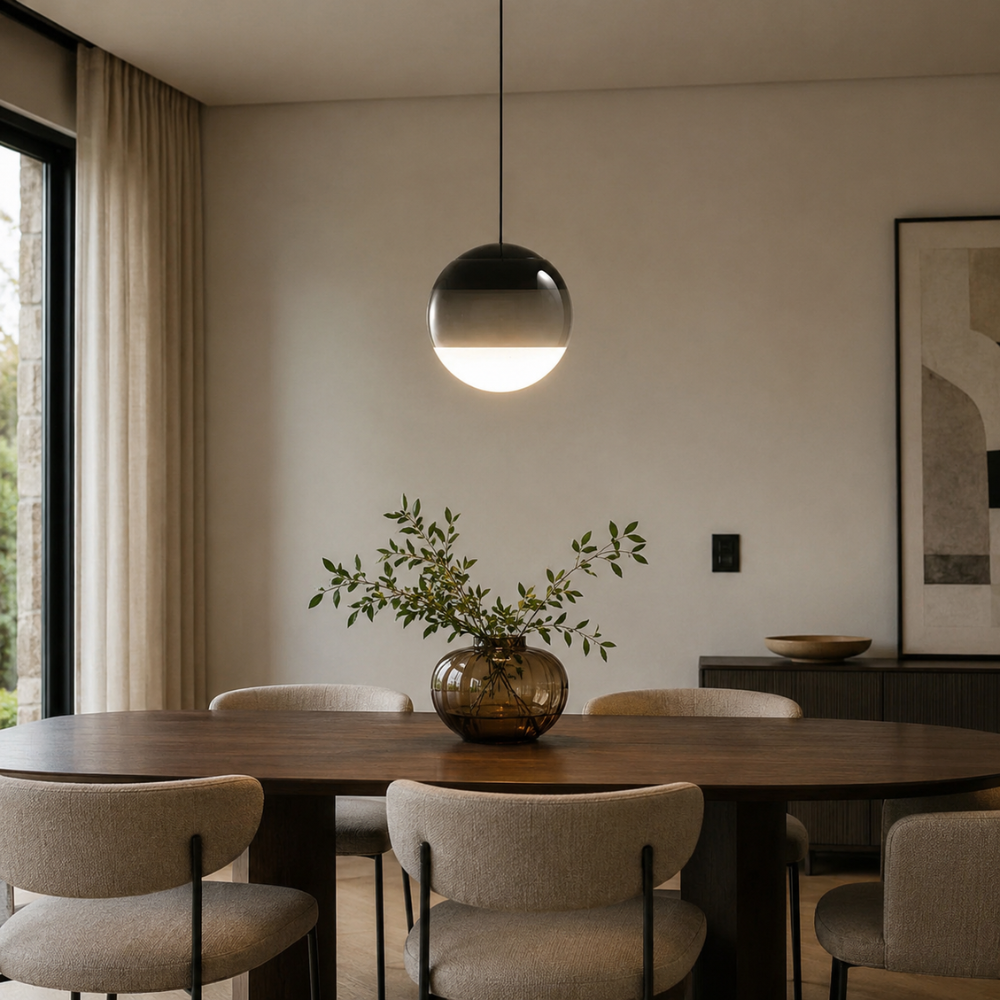 Gradientowa szklana lampa wisząca kula