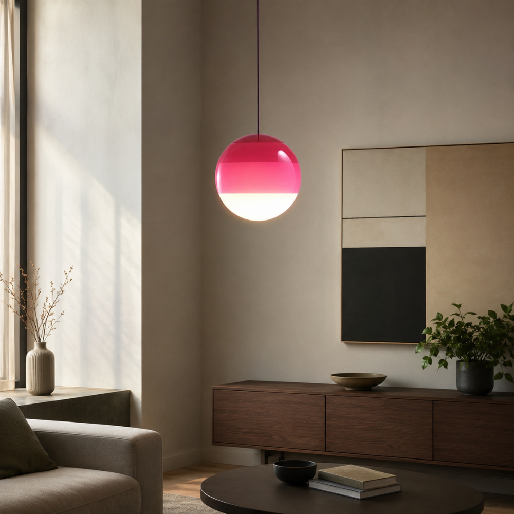 Gradientowa szklana lampa wisząca kula