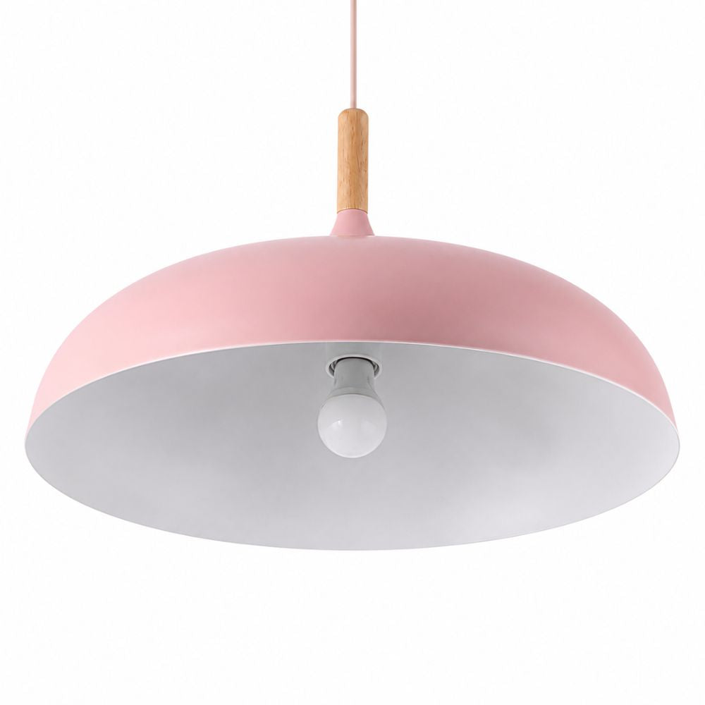 Nordycka lampa wisząca z drewnianym akcentem