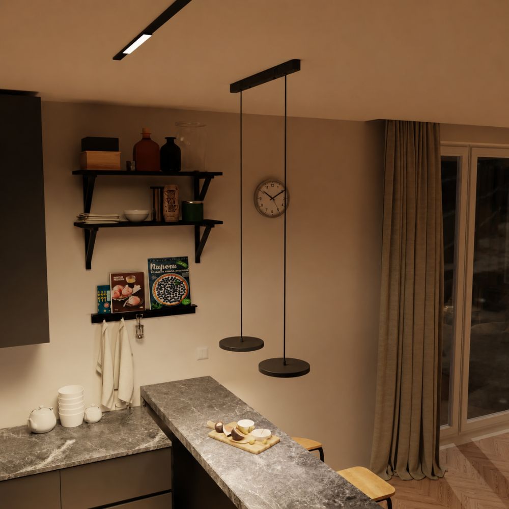 Nowoczesna liniowa lampa sufitowa led