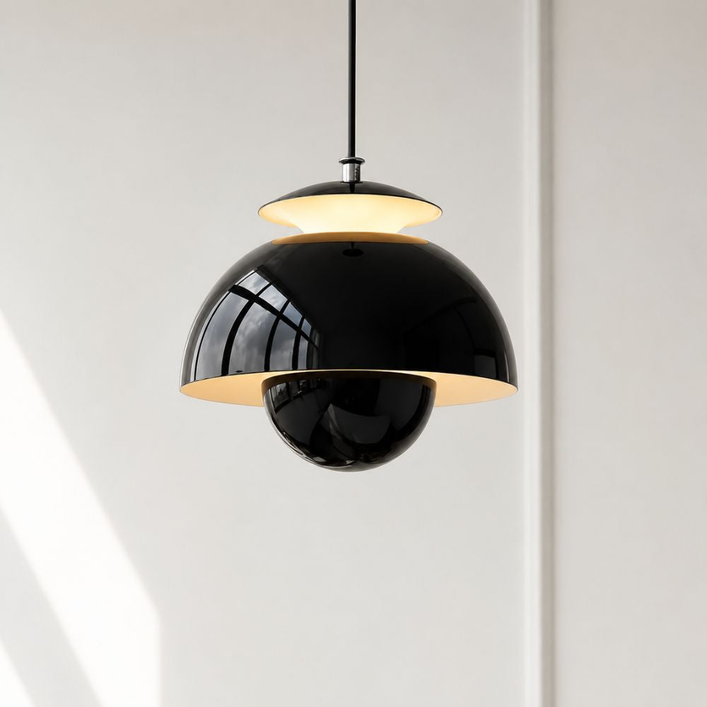 Regulowana lampa wisząca led z kopułą