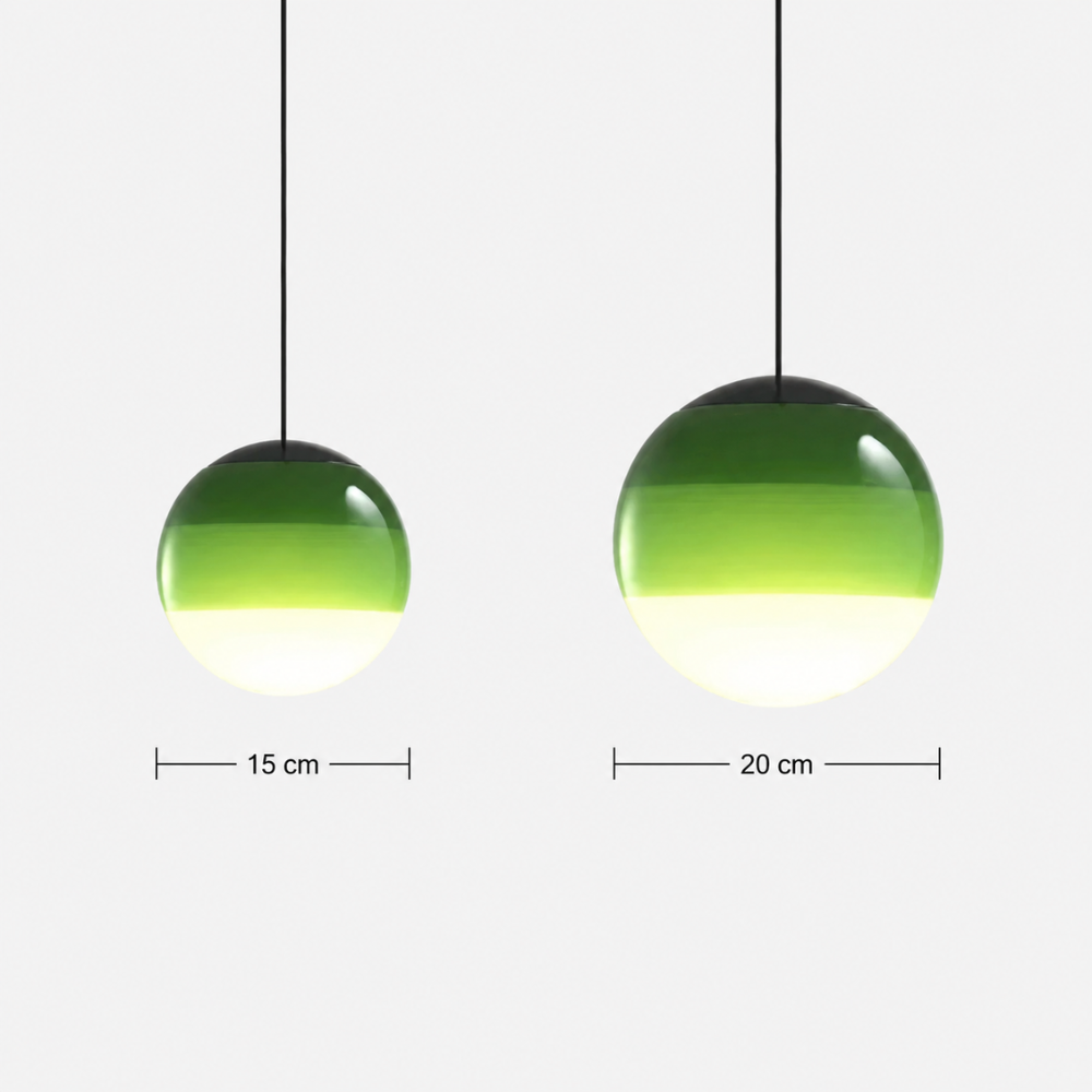 Gradientowa szklana lampa wisząca kula