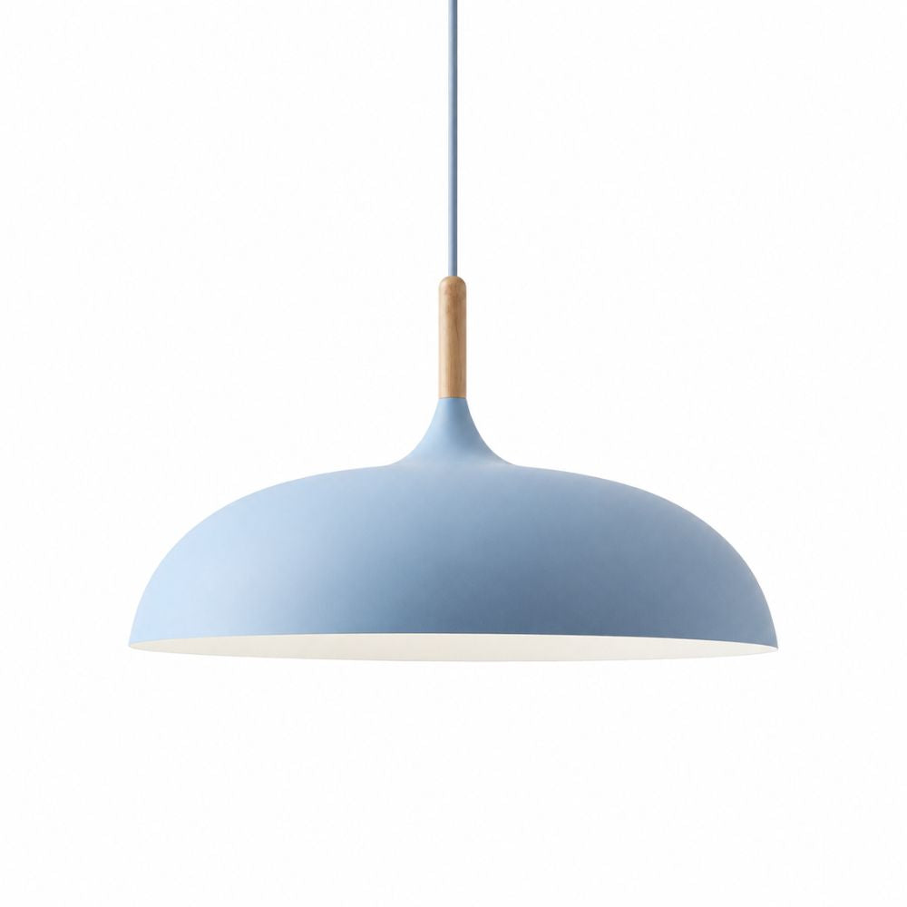 Nordycka lampa wisząca z drewnianym akcentem