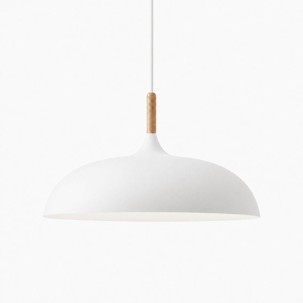 Nordycka lampa wisząca z drewnianym akcentem