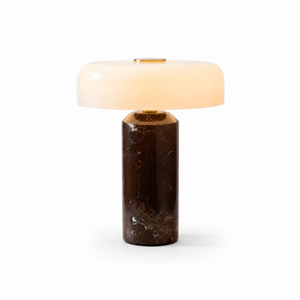 Opalinowa marmurowa lampa stołowa