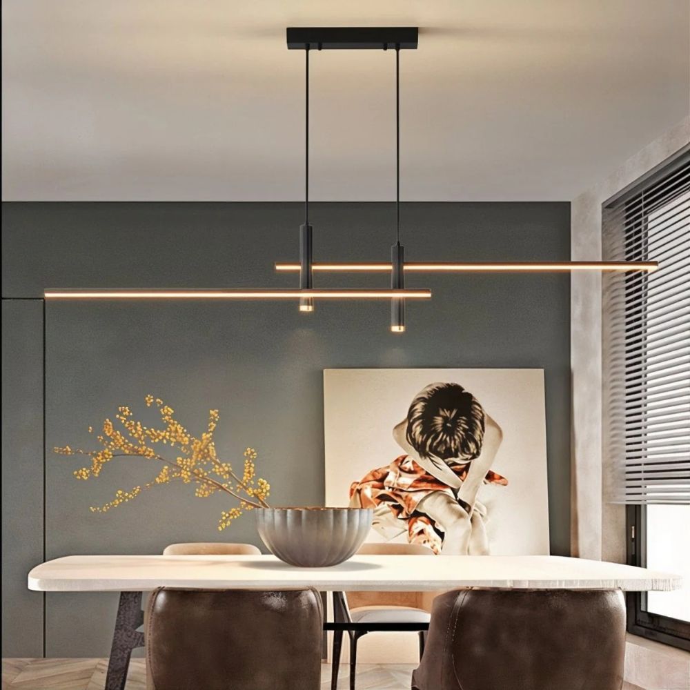 Nowoczesna liniowa lampa wisząca LED