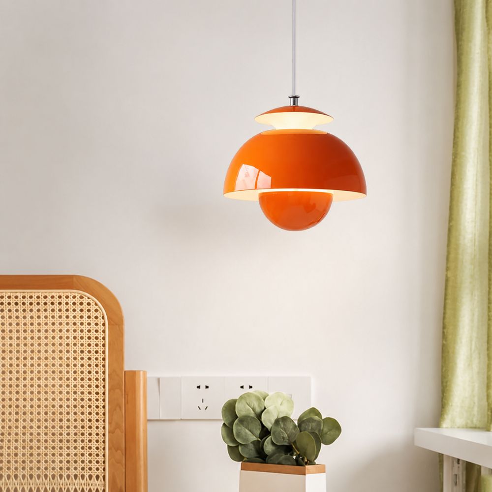 Regulowana lampa wisząca led z kopułą