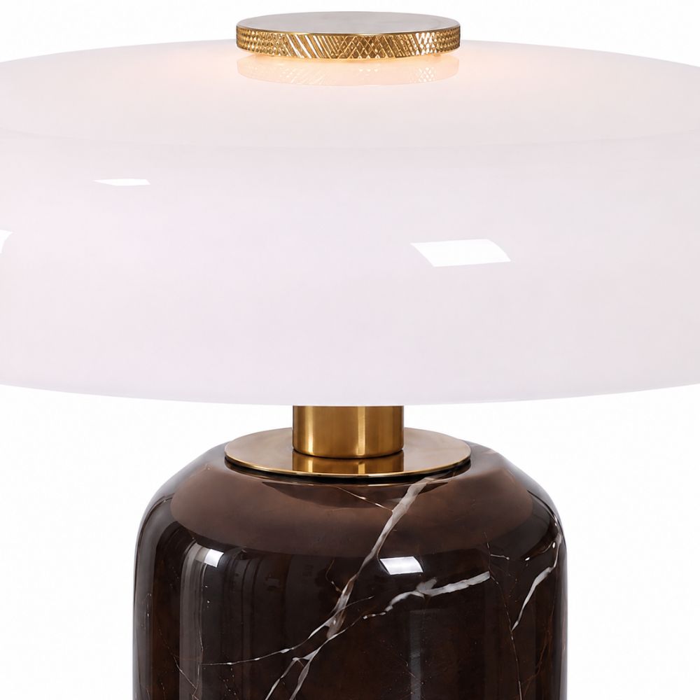 Opalinowa marmurowa lampa stołowa