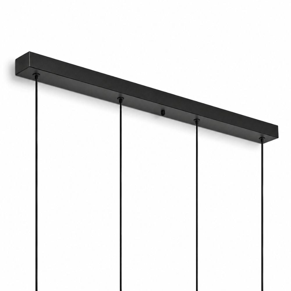 Nowoczesna czarna liniowa lampa wisząca cylindryczna