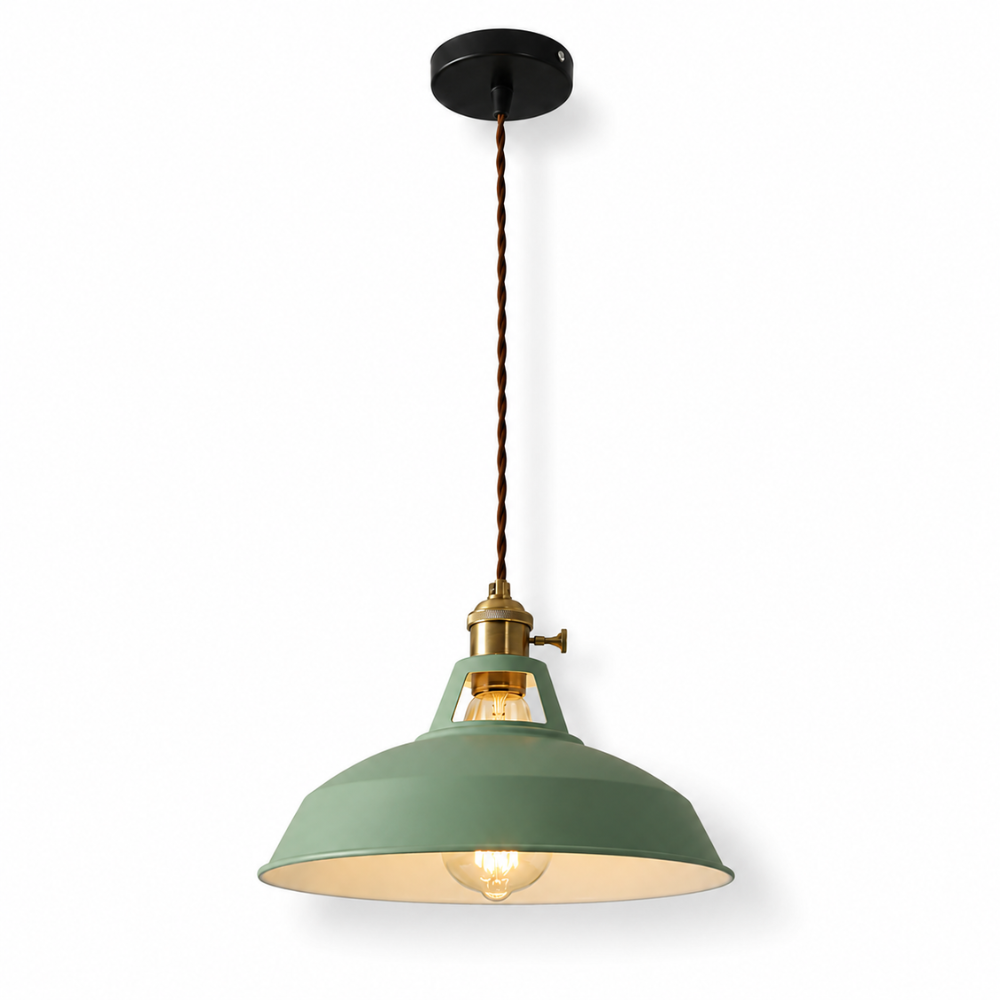 Minimalistyczna lampa wisząca w stylu industrialnym z matowym wykończeniem