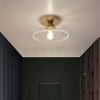 Lampa Sufitowa Szklana Vintage LED Kwiatowa