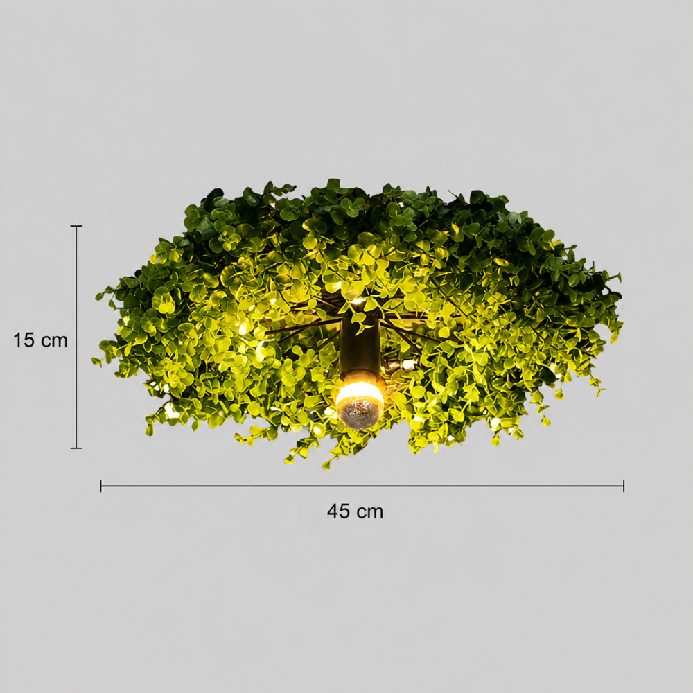 Rustykalna botaniczna lampa sufitowa do montażu wpuszczanego