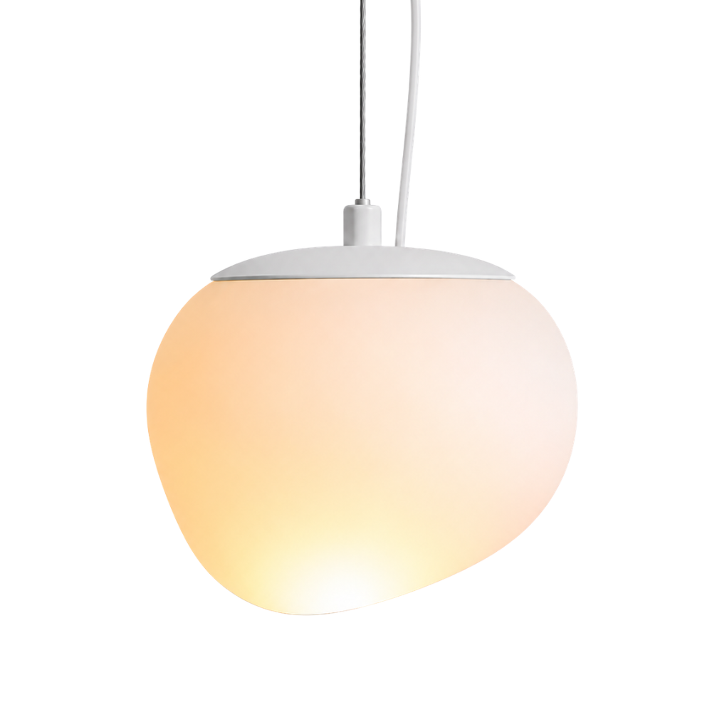 Elegancka szklana lampa wisząca w kształcie kuli z opalu