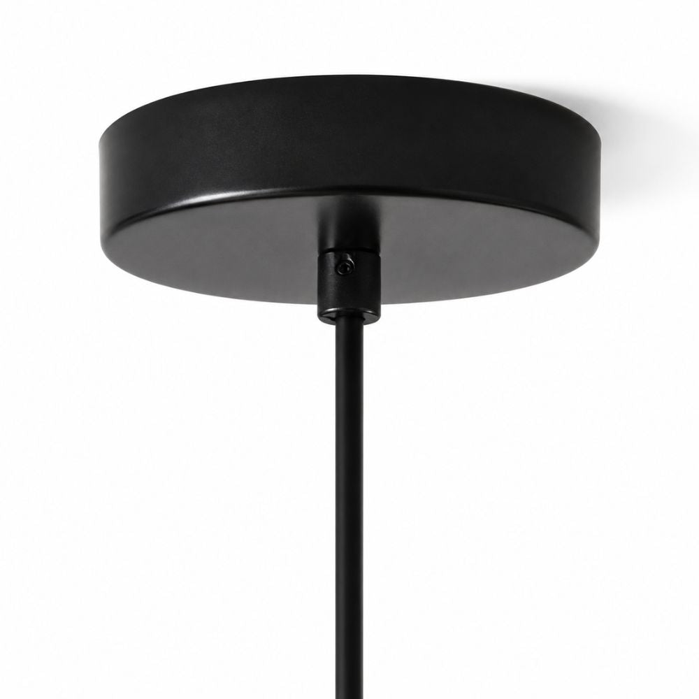 Nordycka lampa wisząca E27 z detalem w odcieniu drewna