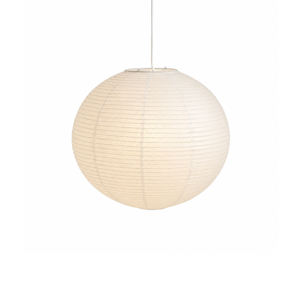 Lampa wisząca wabi-sabi z papierowym kloszem i oprawką E27