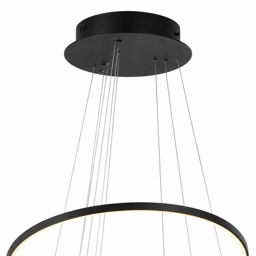 Nowoczesna ściemniana lampa wisząca z 3 pierścieniami
