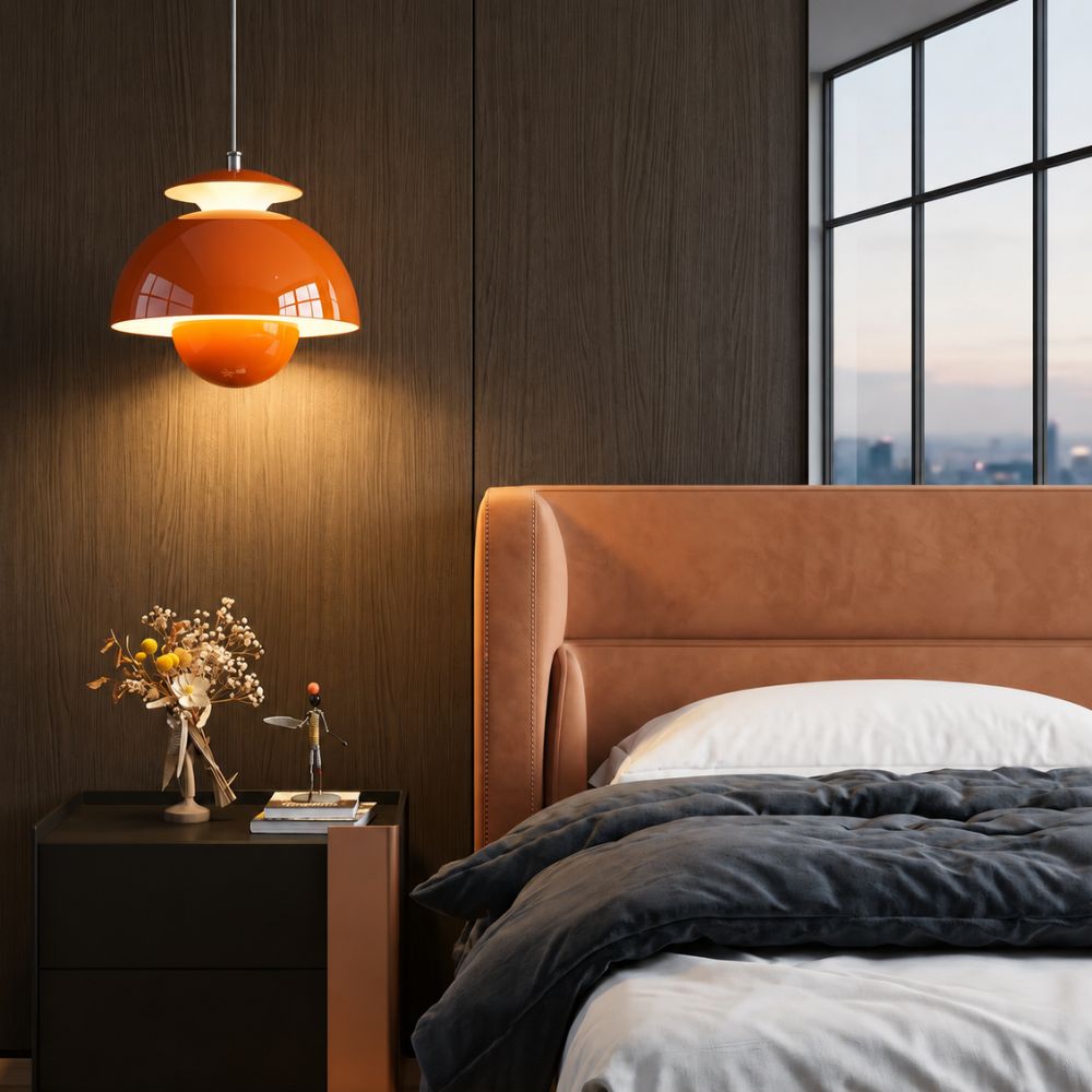 Regulowana lampa wisząca led z kopułą