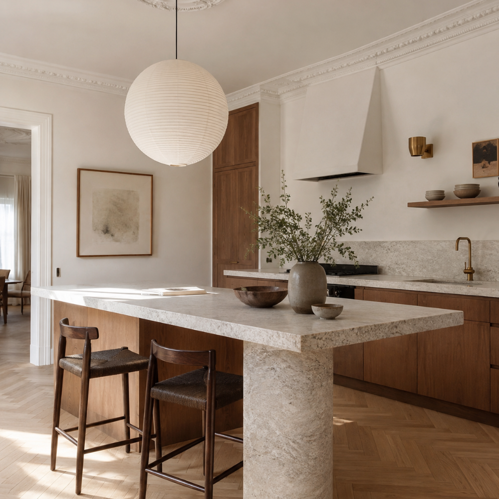 Lampa wisząca wabi-sabi z papierowym kloszem i oprawką E27