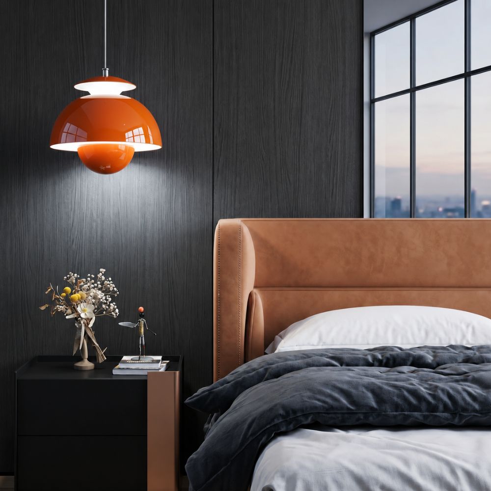 Regulowana lampa wisząca led z kopułą