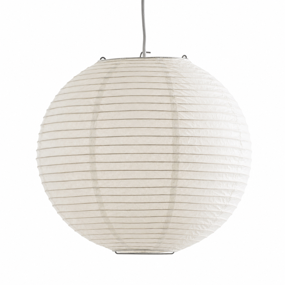 Lampa wisząca wabi-sabi z papierowym kloszem i oprawką E27