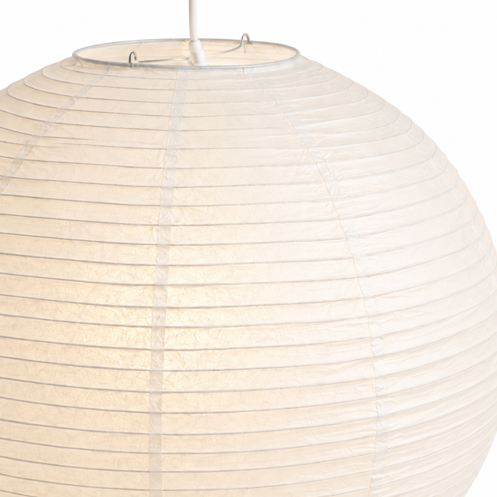 Lampa wisząca wabi-sabi z papierowym kloszem i oprawką E27