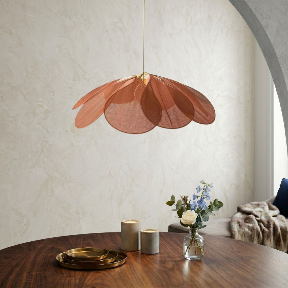 Lampa wisząca w kształcie kwiatu – nowoczesny design