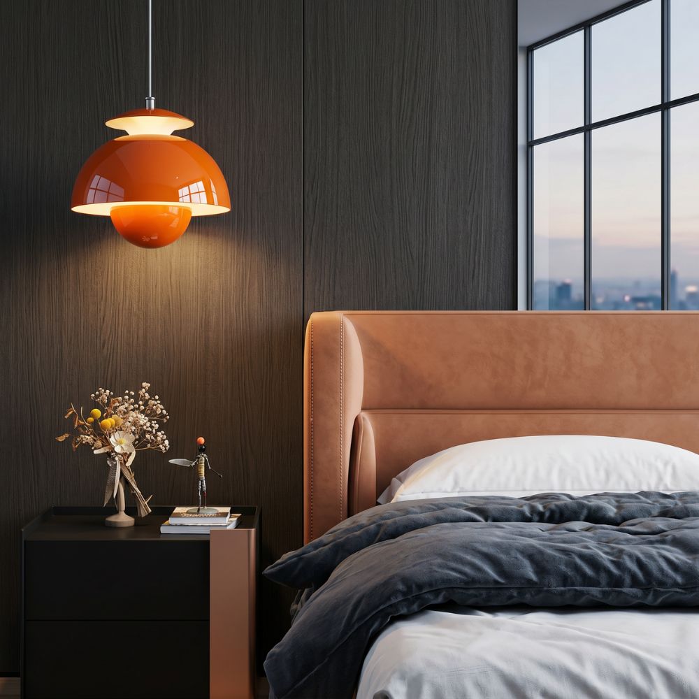 Regulowana lampa wisząca led z kopułą