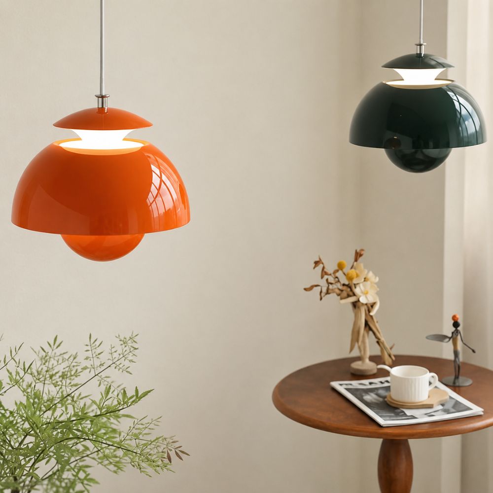 Regulowana lampa wisząca led z kopułą