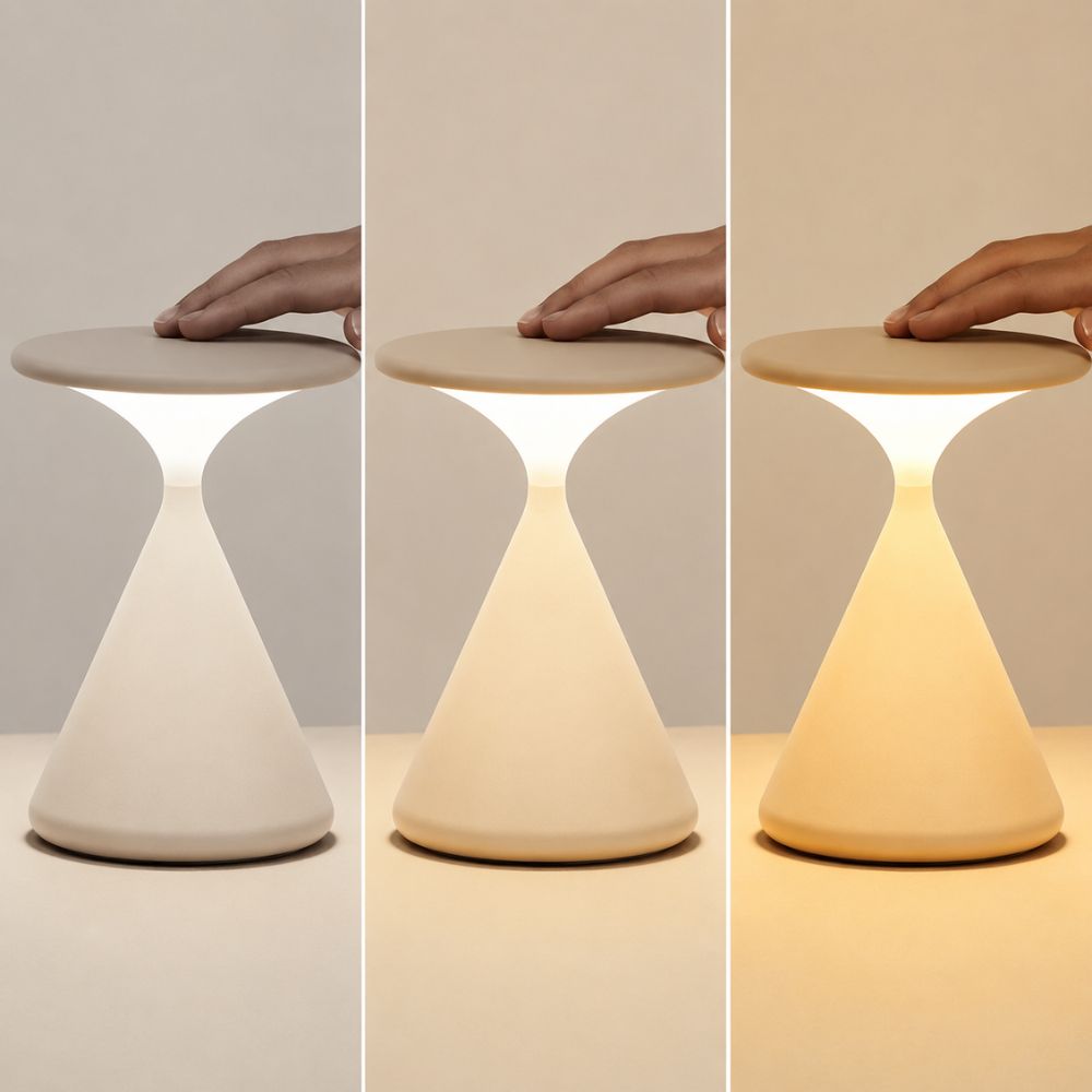 Designerska lampa stołowa LED z dotykowym sterowaniem