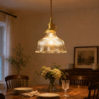 Nordycka lampa wisząca z ryflowanego szkła