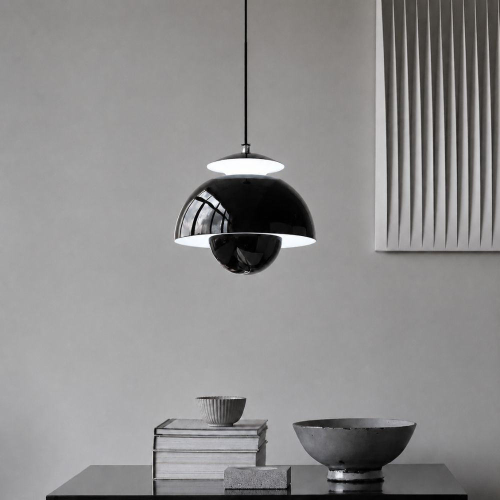 Regulowana lampa wisząca led z kopułą